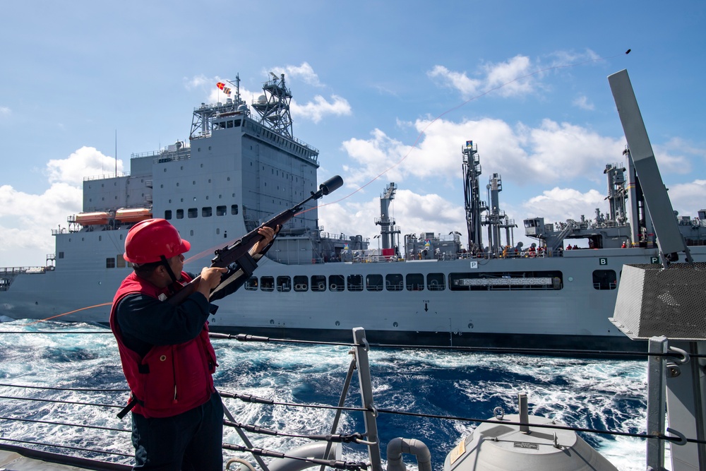 USS Higbee conducts replenishment-at-sea
