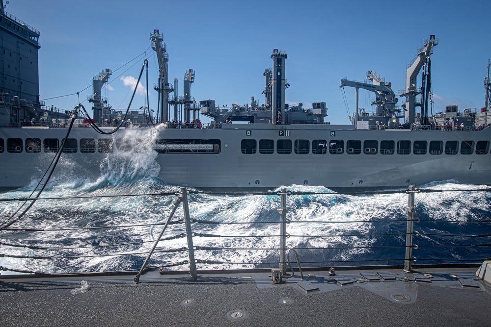 USS Higbee conducts replenishment-at-sea