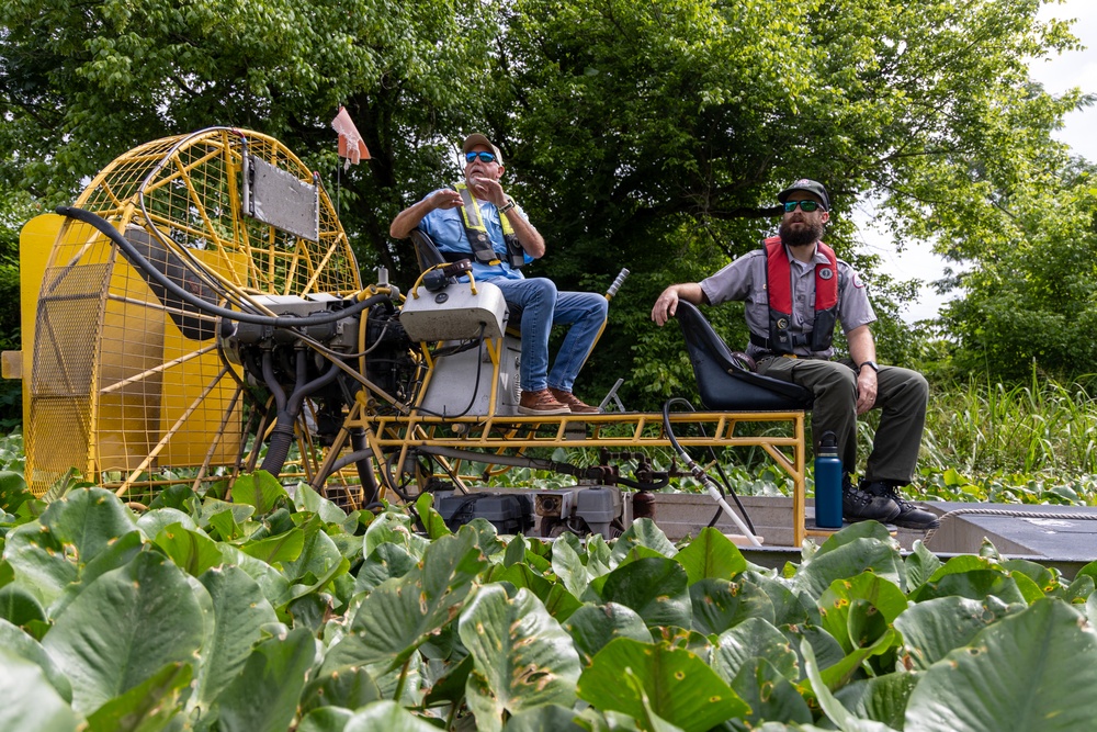 USACE Team Conducts Vegetation Assessment by Airboat in Tuscaloosa, Alabama