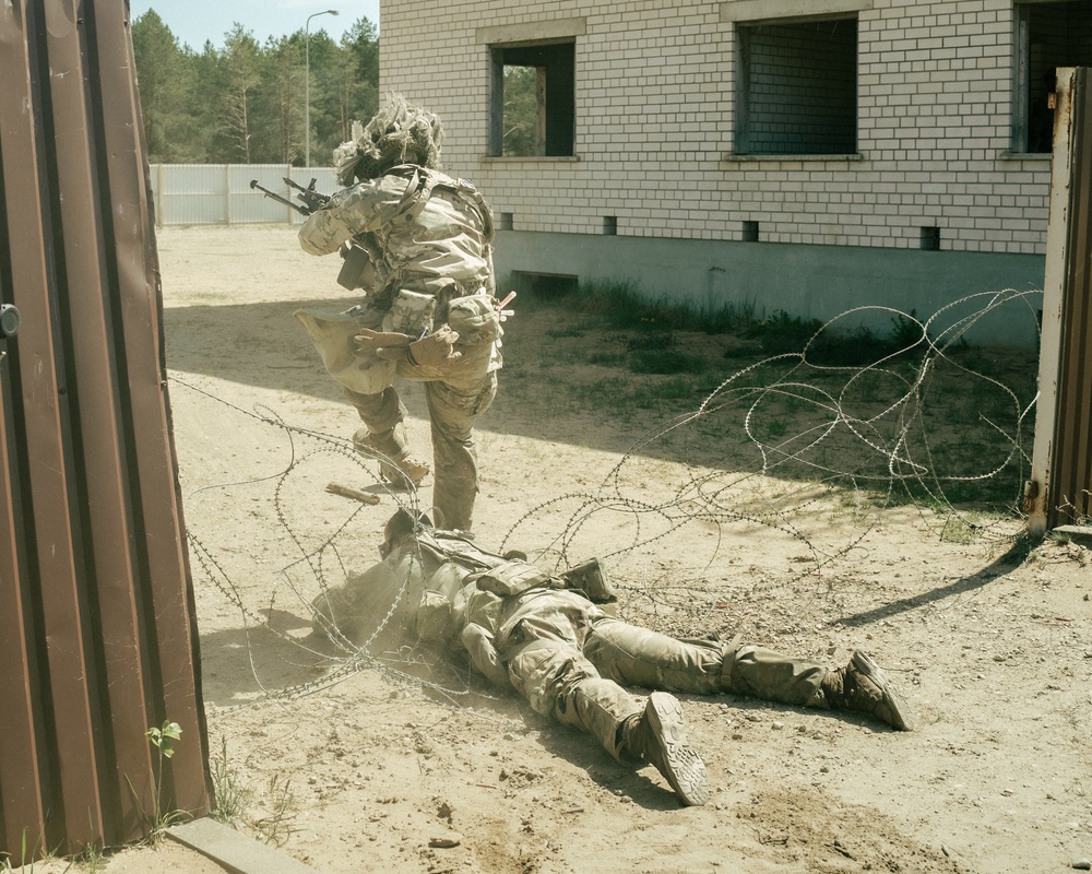 173rd Airborne Brigade Executes Military Operation Urban Terrain Training in Lithuania During Swift Response 2025