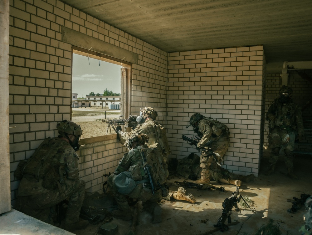 173rd Airborne Brigade Executes Military Operation Urban Terrain Training in Lithuania During Swift Response 2025