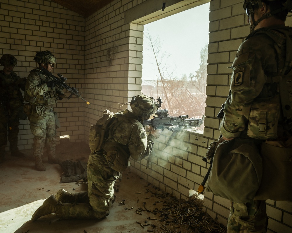 173rd Airborne Brigade Executes Military Operation Urban Terrain Training in Lithuania During Swift Response 2025