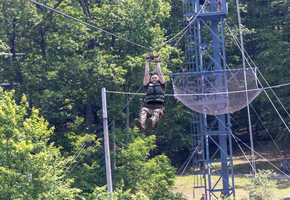 Cadets build poise through adversity on CFT confidence courses