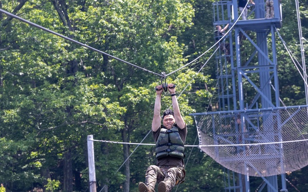 Cadets build poise through adversity on CFT confidence courses