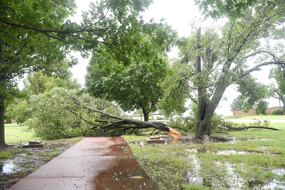 Storm damage at McConnell Air Force Base