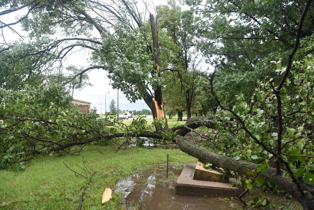 Storm damage at McConnell Air Force Base