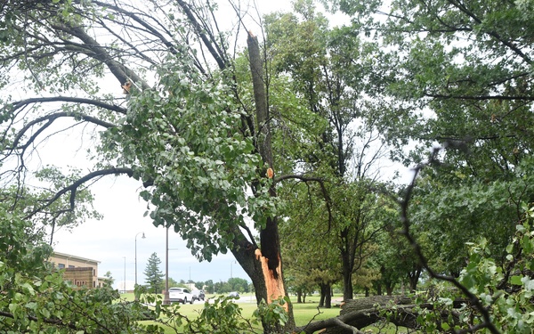 Storm damage at McConnell Air Force Base