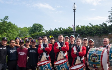 The Old Guard Drumline demonstration for the Boston Crusaders at the 2025 Bunker Hill Parade