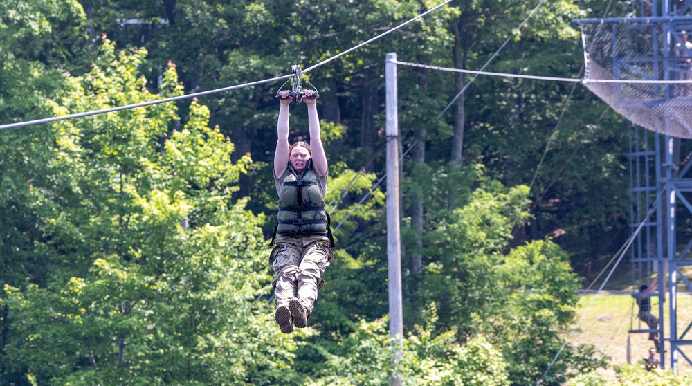 Cadets build poise through adversity on CFT confidence courses