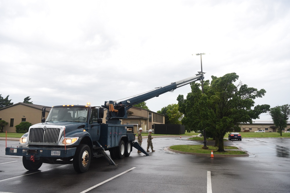 Storm damage at McConnell Air Force Base