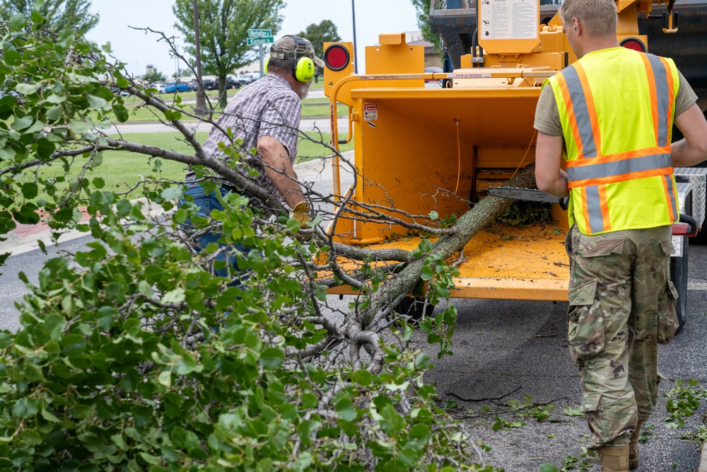 22nd Civil Engineer Squadron cleans up after storm