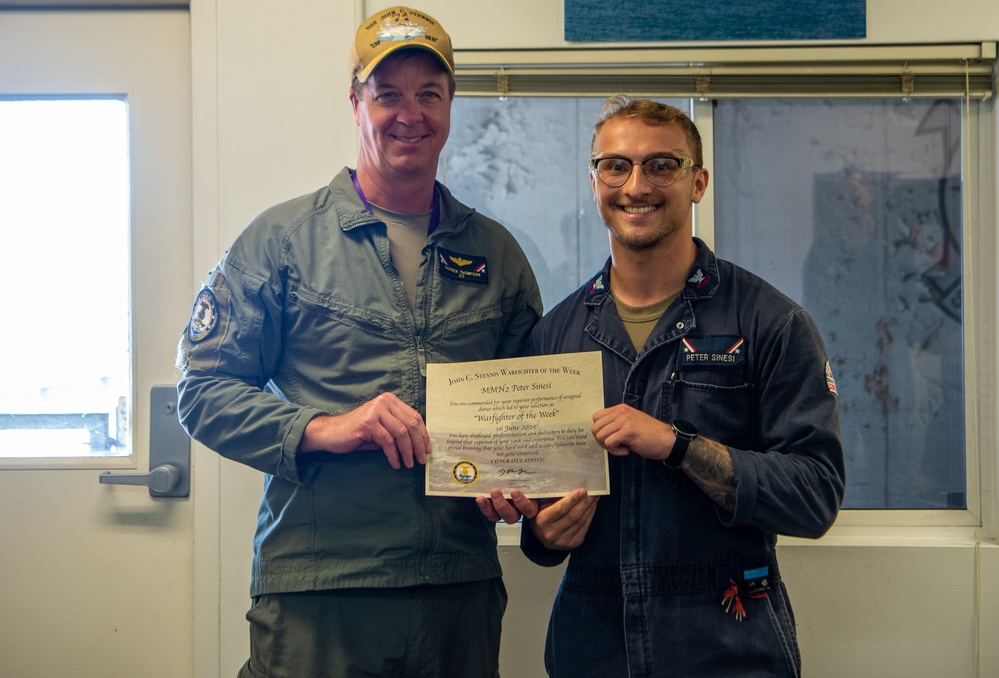 Warrior of the Week award is presented