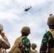 U.S. Marines and Indonesian Korps Marinir perform air raids at the infantry immersion trainer