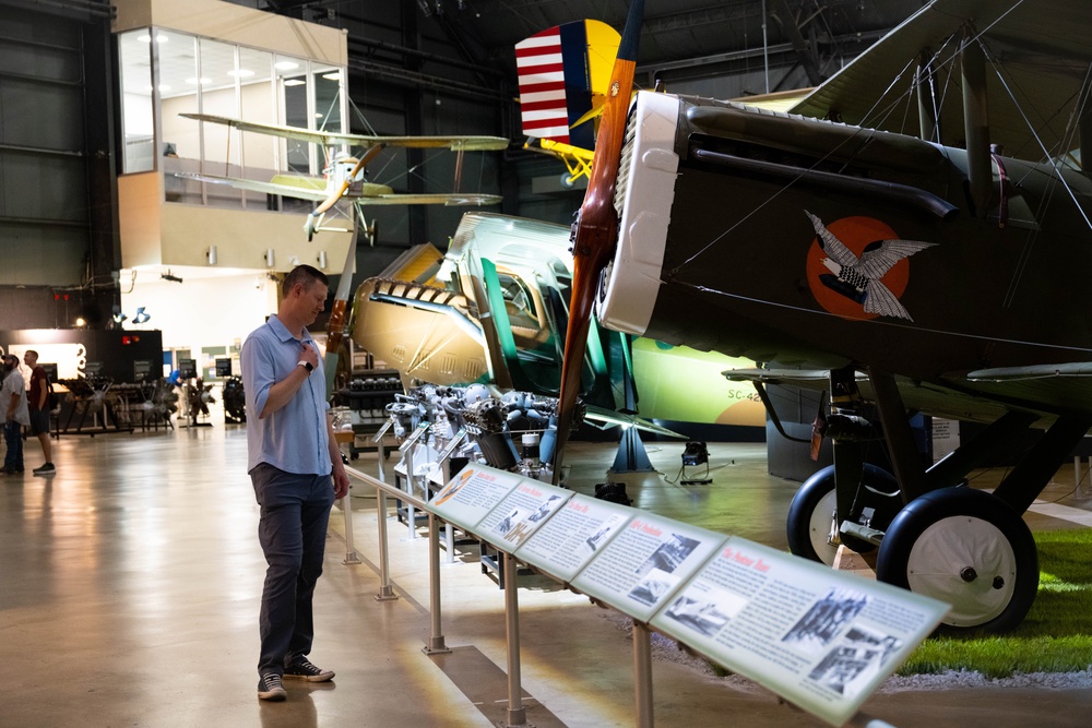 Following annual training, members of the 181st Intelligence Wing visit the National Museum of the U.S. Air Force on Wright-Patterson Air Force Base