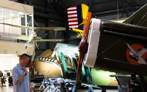 Following annual training, members of the 181st Intelligence Wing visit the National Museum of the U.S. Air Force on Wright-Patterson Air Force Base