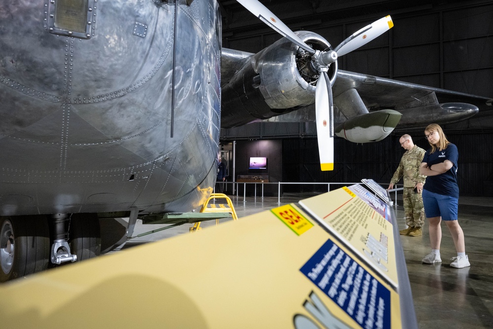 Following annual training, members of the 181st Intelligence Wing visit the National Museum of the U.S. Air Force on Wright-Patterson Air Force Base