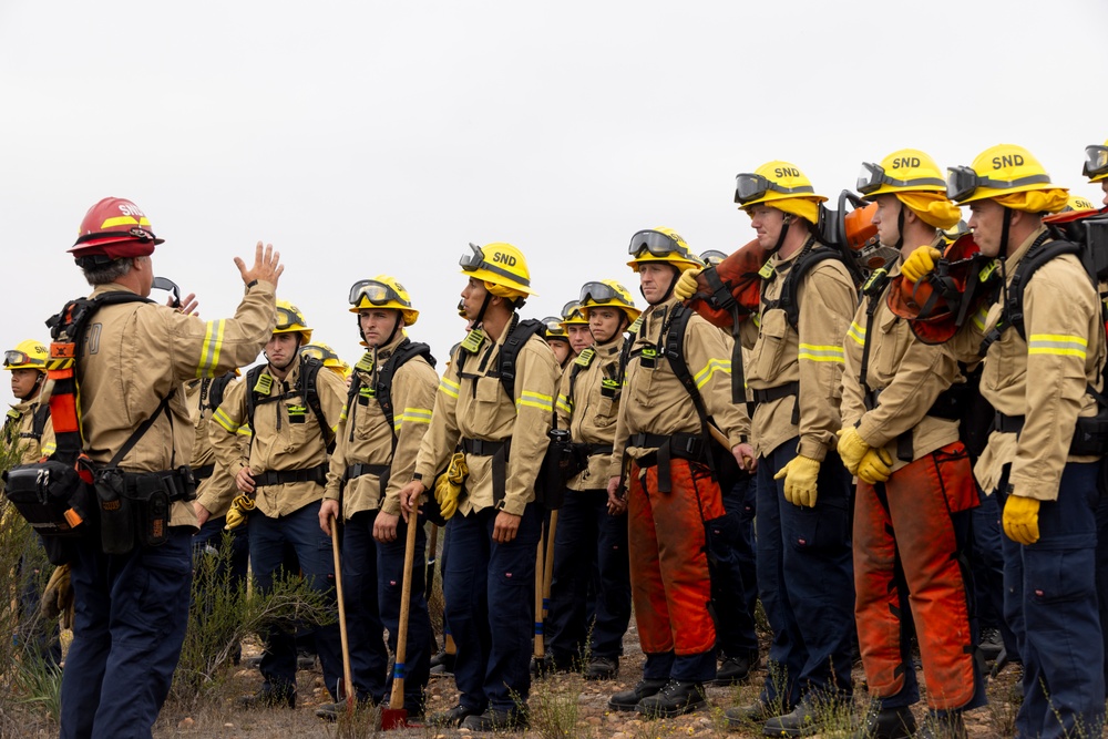 San Diego Firefighter Recruits conduct wildland firefighting training on MCAS San Diego Firefighter Recruits conduct wildland firefighting training on MCAS Miramar