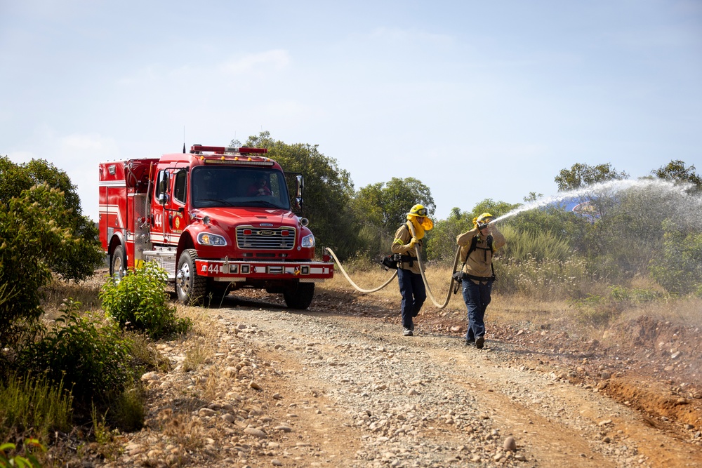 San Diego Firefighter Recruits conduct wildland firefighting training on MCAS San Diego Firefighter Recruits conduct wildland firefighting training on MCAS Miramar