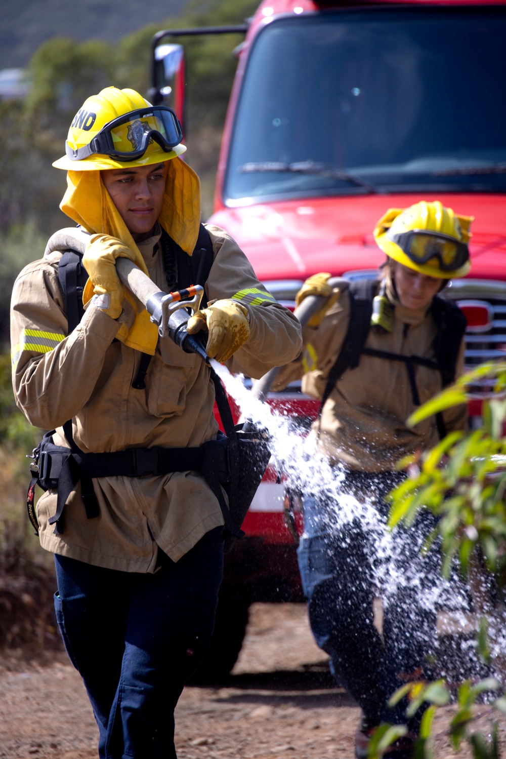 San Diego Firefighter Recruits conduct wildland firefighting training on MCAS San Diego Firefighter Recruits conduct wildland firefighting training on MCAS Miramar