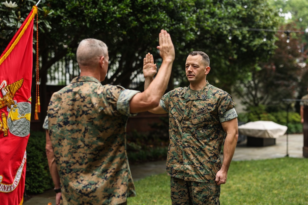 Master Gunnery Sgt. Richard E. Weiss Frocking Ceremony