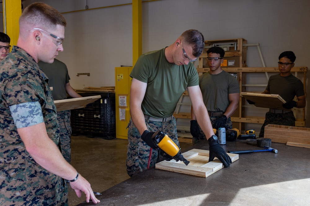 U.S. Marines with Distribution Management Instruction Company practice methods of preservation