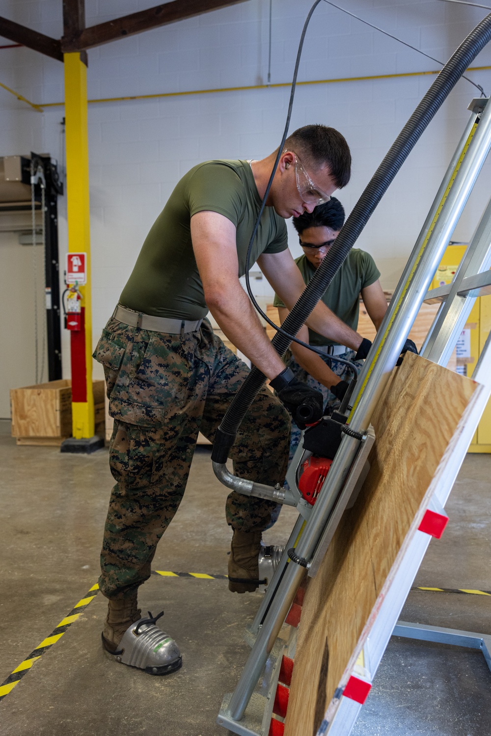 U.S. Marines with Distribution Management Instruction Company practice methods of preservation