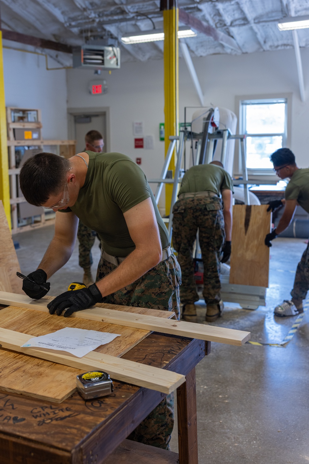 U.S. Marines with Distribution Management Instruction Company practice methods of preservation
