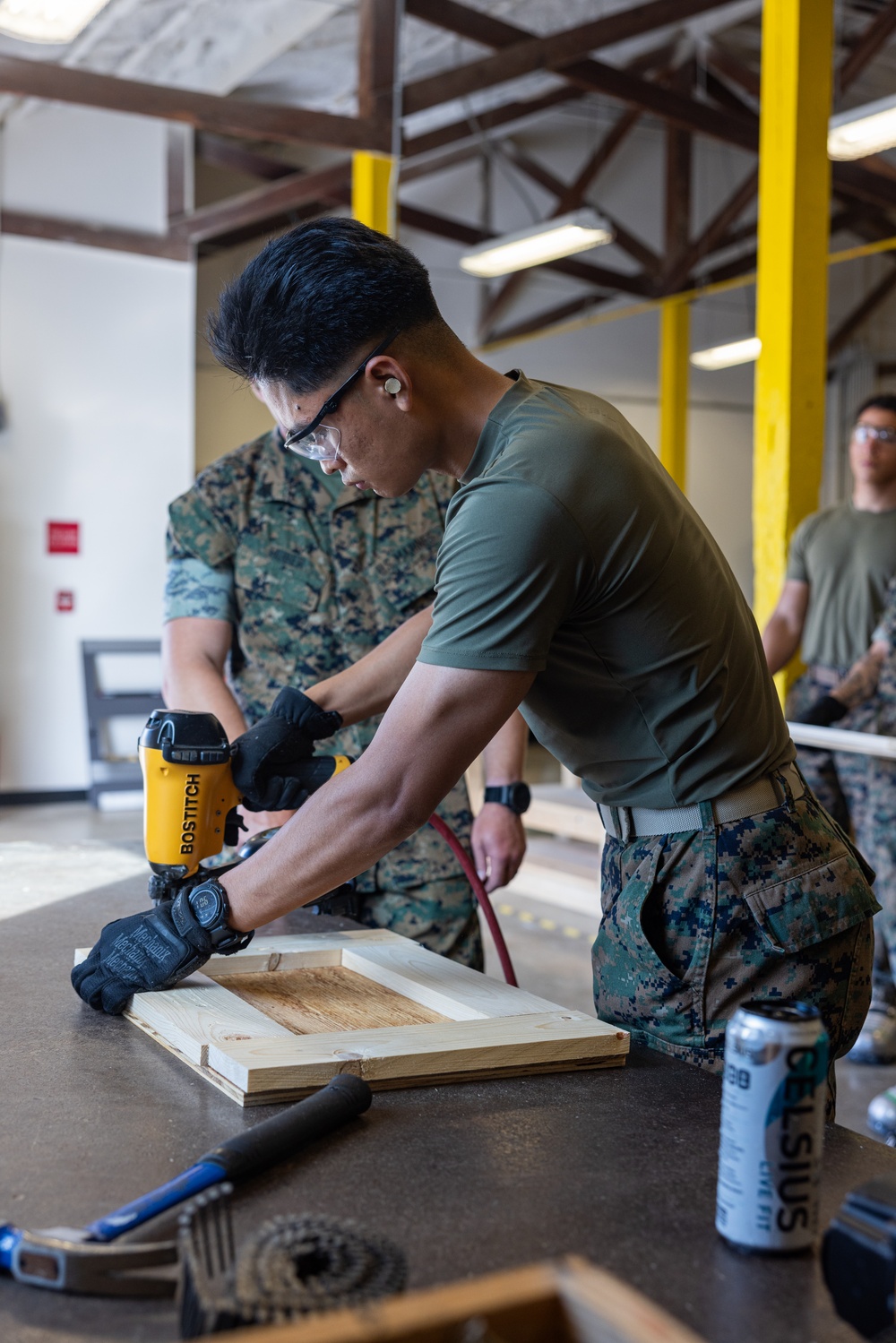U.S. Marines with Distribution Management Instruction Company practice methods of preservation