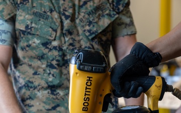 U.S. Marines with Distribution Management Instruction Company practice methods of preservation