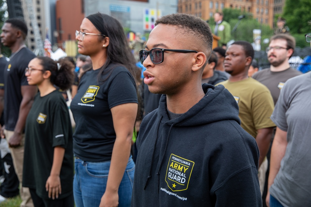 Army 250th Birthday Enslistment Ceremony 2025