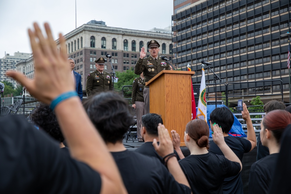 Army 250th Birthday Enlistment Ceremony 2025