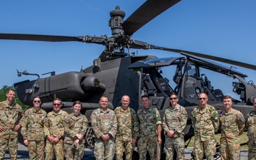 Hungarian Defense Forces Brig. Gen. Balazs Szloszar visits with 12CAB