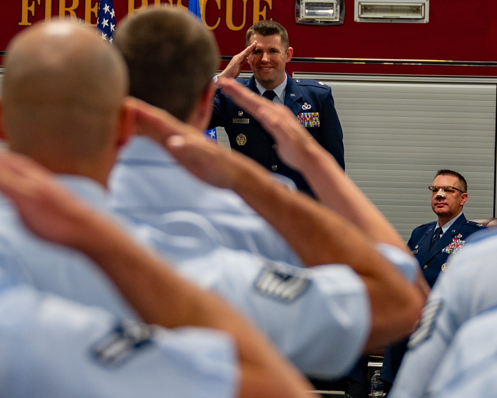 90th Civil Engineer Squadron Change of Command Ceremony