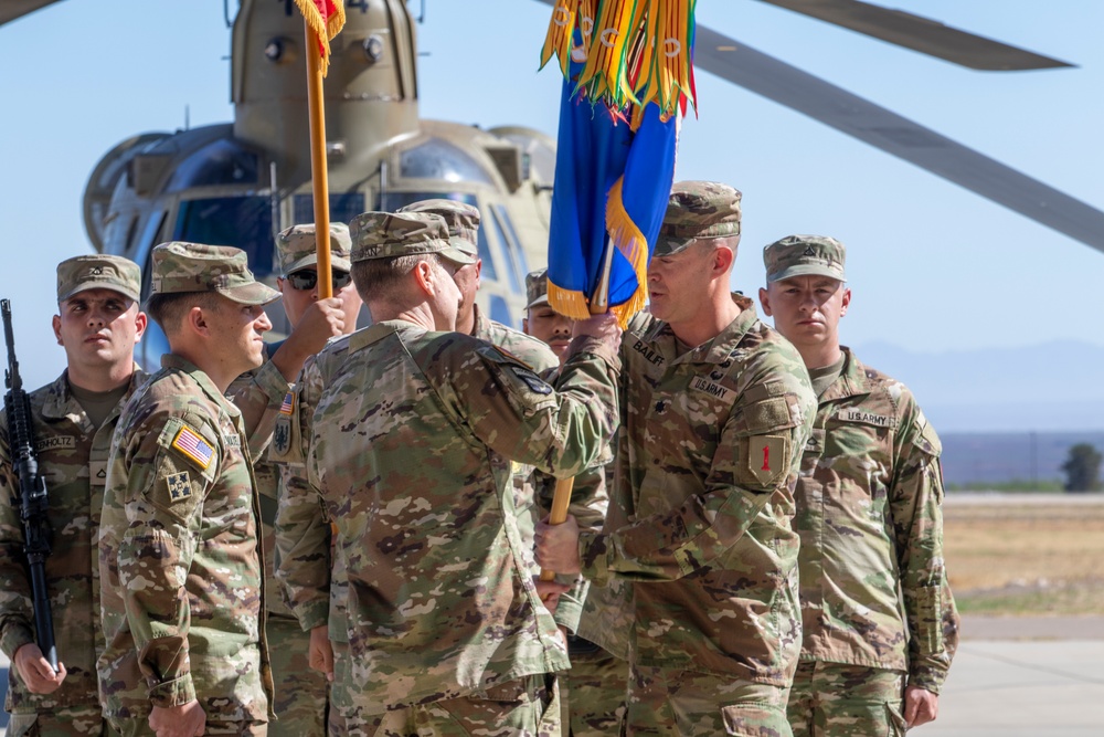 2nd General Support Battalion, 1st Combat Aviation Brigade (2-1GSAB) Change of Command Ceremony