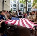 Flag retirement ceremony at the Betsy Ross House