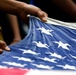 Flag retirement ceremony at the Betsy Ross House