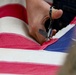 Flag retirement ceremony at the Betsy Ross House