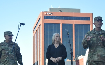 Soldiers volunteer during Western Heritage Street Breakfast