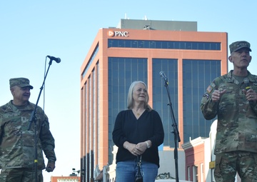 Soldiers volunteer during Western Heritage Street Breakfast