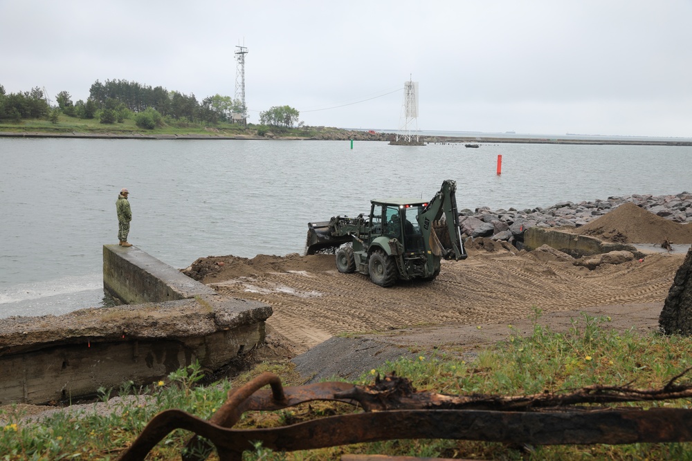 Seabees Prep for Boat Ramp Installation at BALTOPS 25