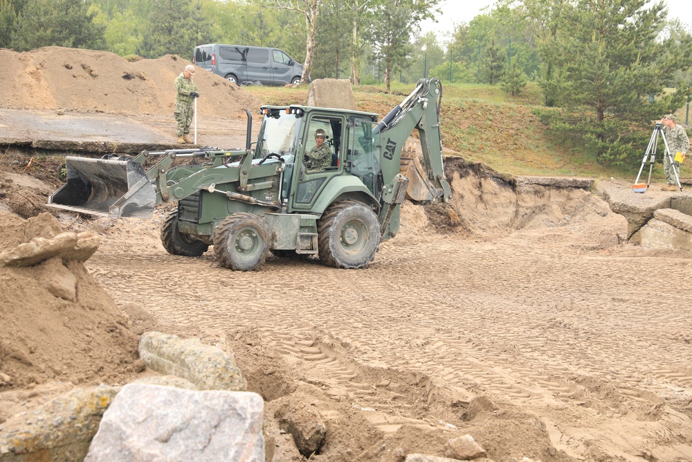 Seabees Prep for Boat Ramp Installation at BALTOPS 25