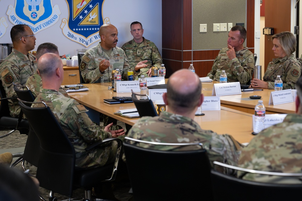 AFRC command chief visits 310th SW, addresses Reserve transition concerns