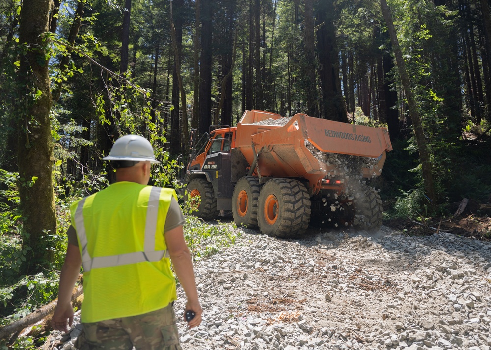 124th CES Aids Redwoods Rising Project Through IRT