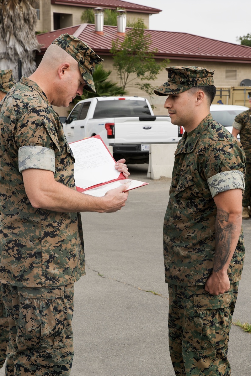 11th MEU Marines recognized for performance