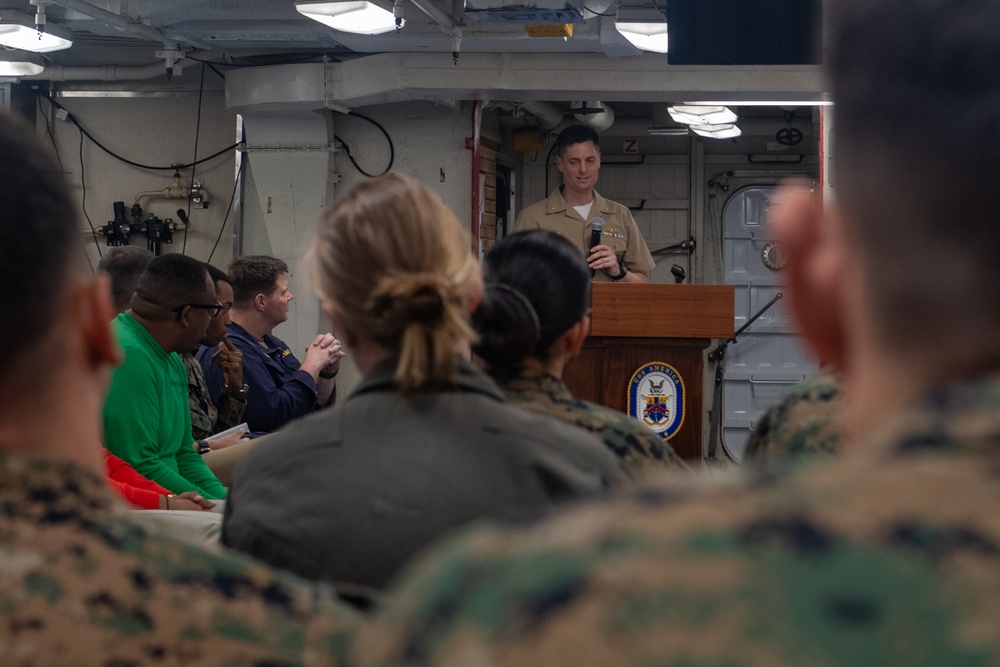 USS America (LHA 6) and 31st Marine Expeditionary Unit (MEU) Celebrate 127th Hospital Corpsman Birthday