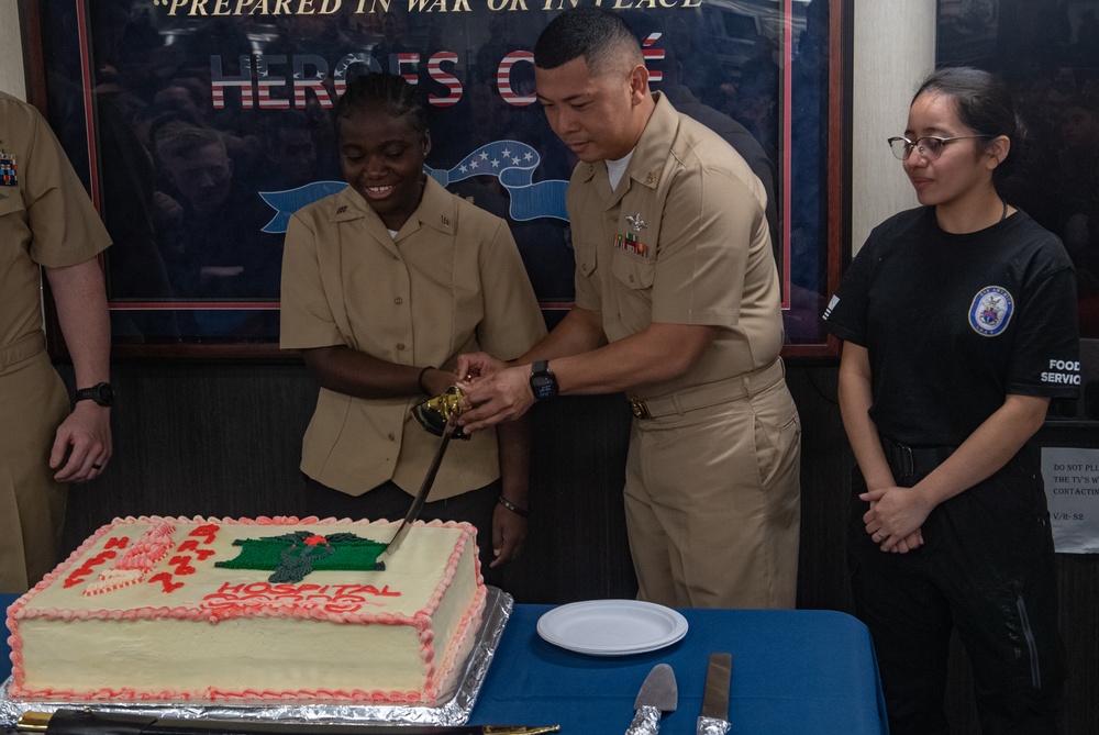 USS America (LHA 6) and 31st Marine Expeditionary Unit (MEU) Celebrate 127th Hospital Corpsman Birthday