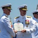 Abraham Lincoln conducts change of command ceremony