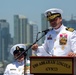 Abraham Lincoln conducts change of command ceremony