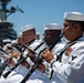 Abraham Lincoln conducts change of command ceremony
