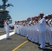 Abraham Lincoln conducts change of command ceremony